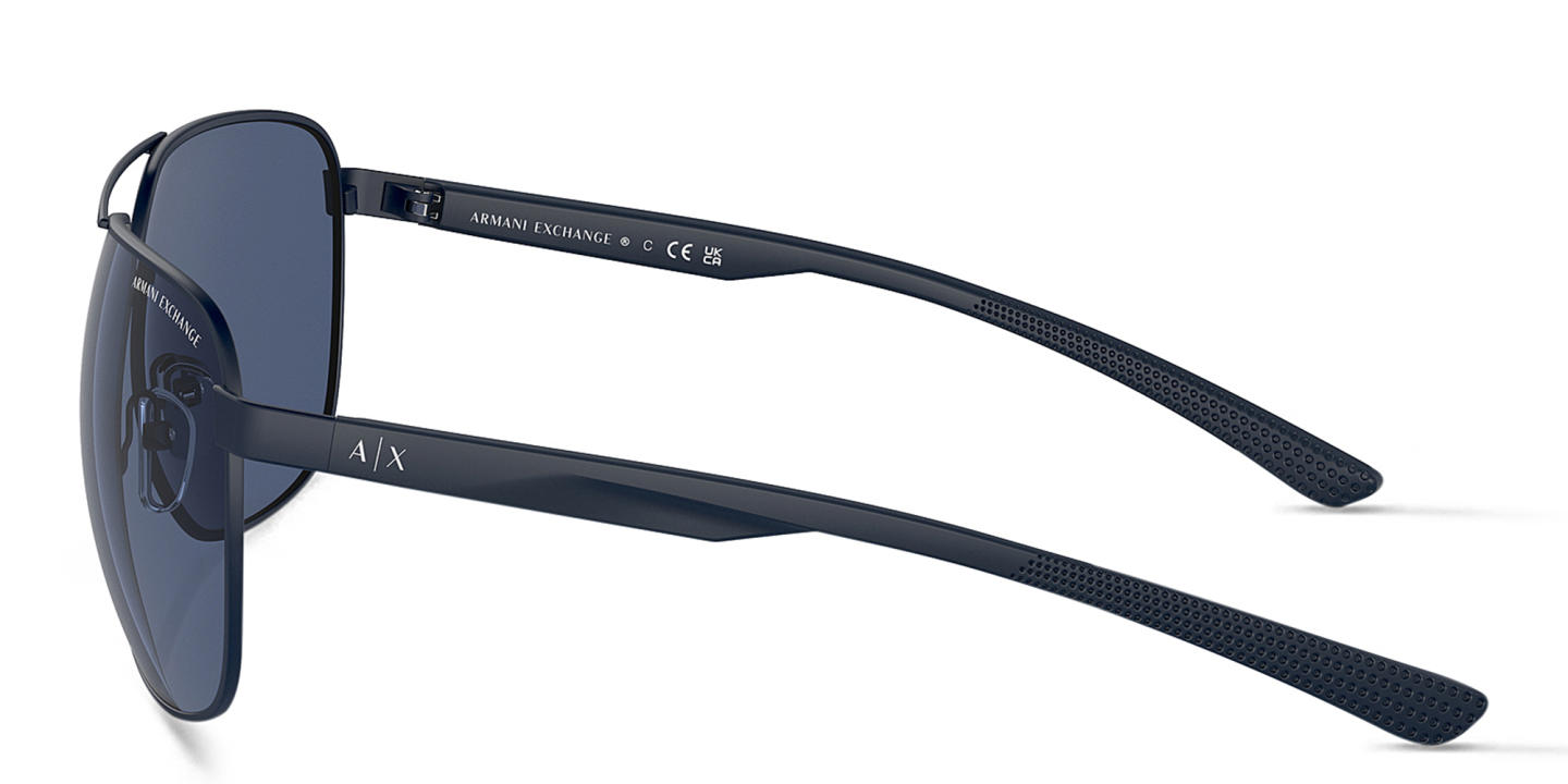 Armani Exchange A|X Logo Pilot Sunglasses in Pink – Product Photo 2