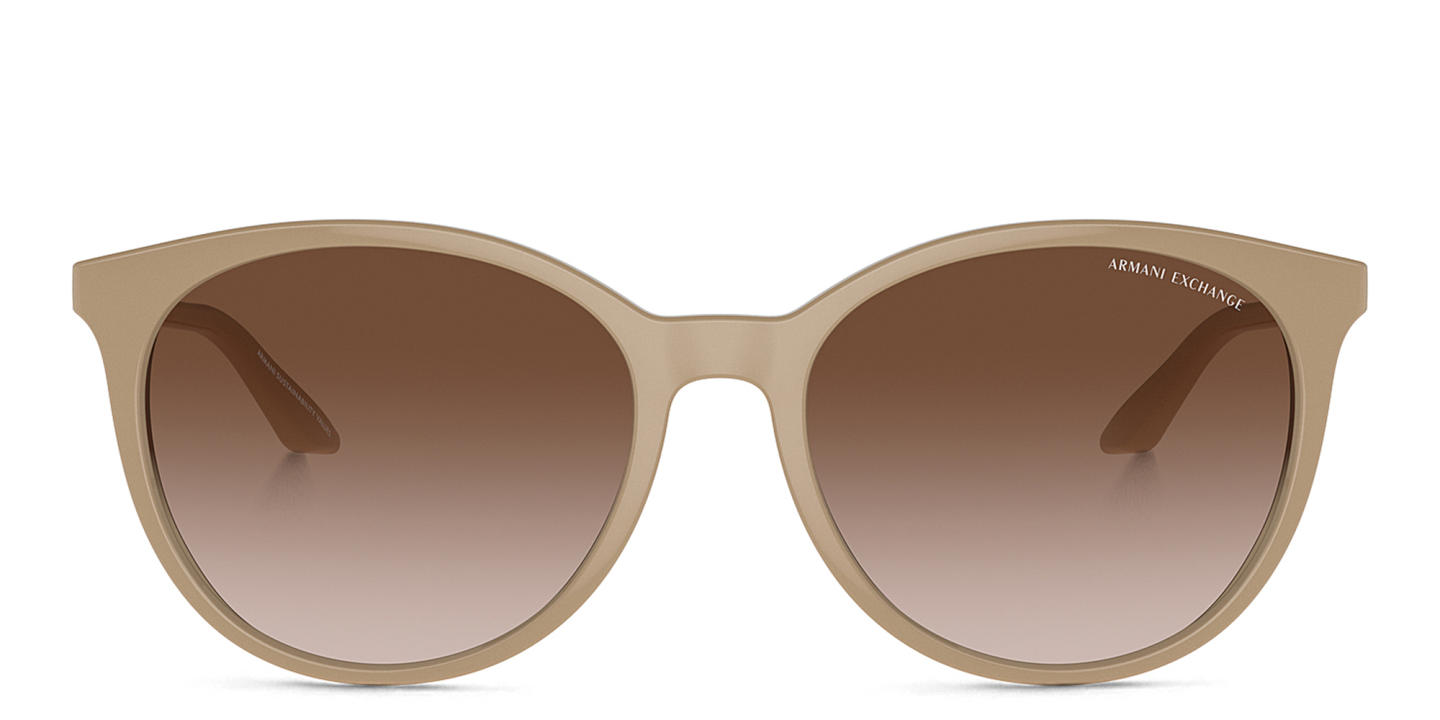 Armani Exchange A|X Logo Cat-Eye Sunglasses in Beige – Product Photo 0