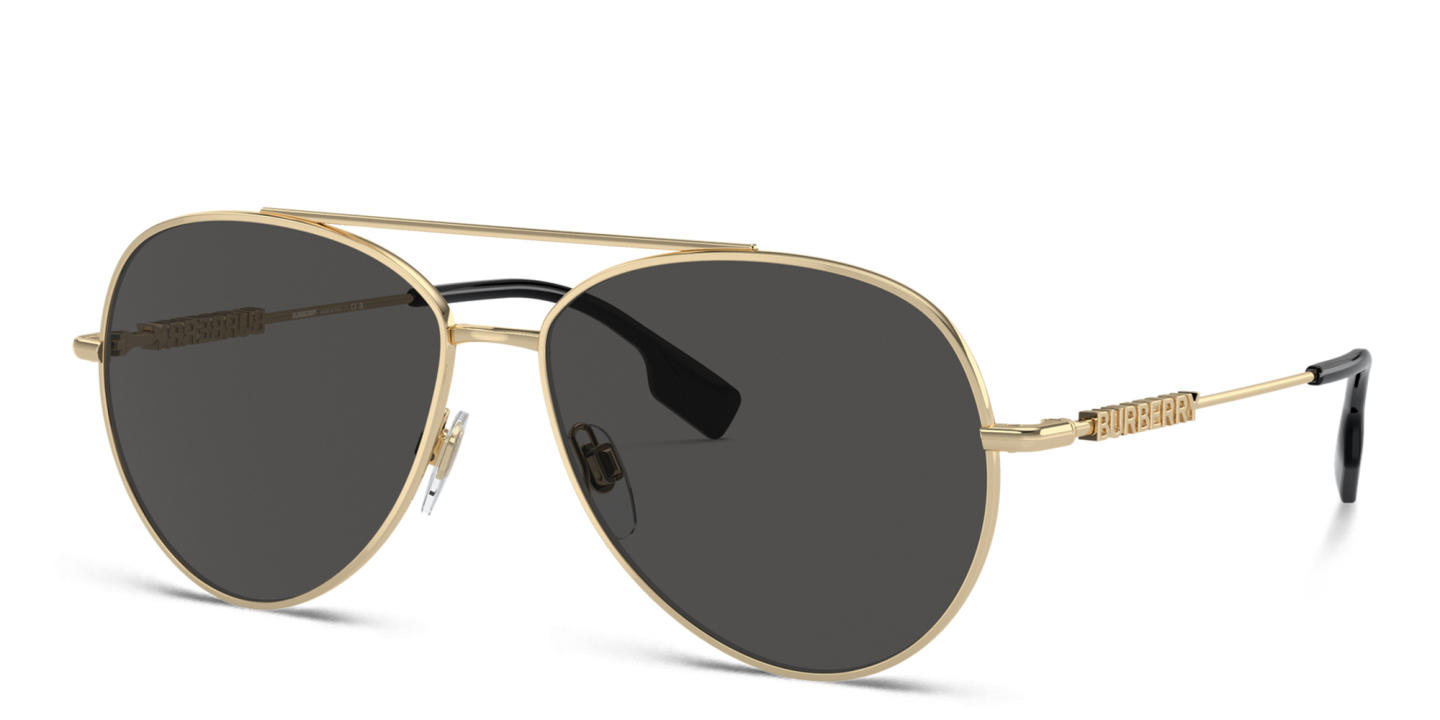 BURBERRY Pilot Sunglasses in Light Gold – Product Photo 1