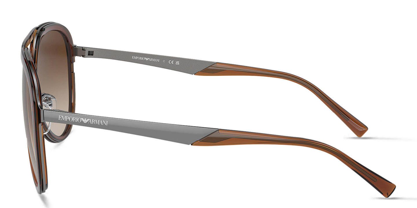 Emporio Armani Pilot Sunglasses in Brown – Product Photo 2