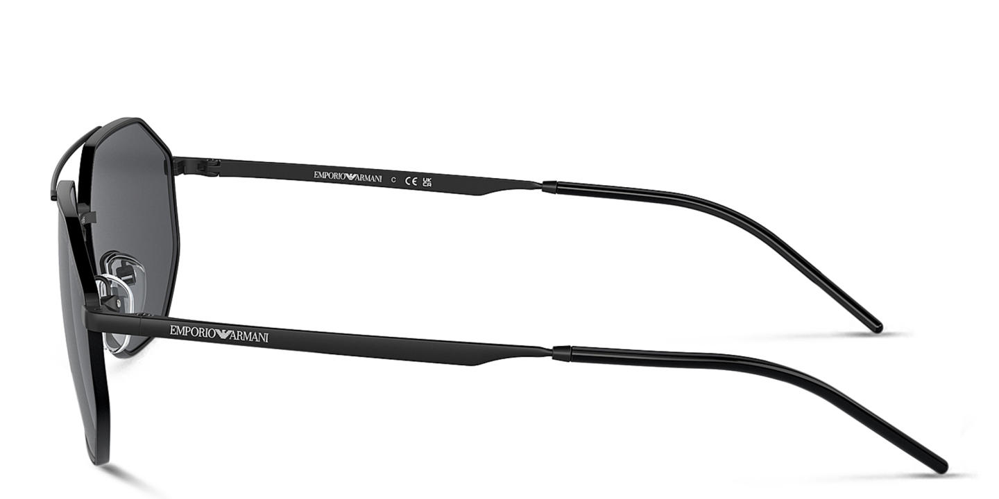 Emporio Armani Irregular Sunglasses in Matte Black – Product Photo 2
