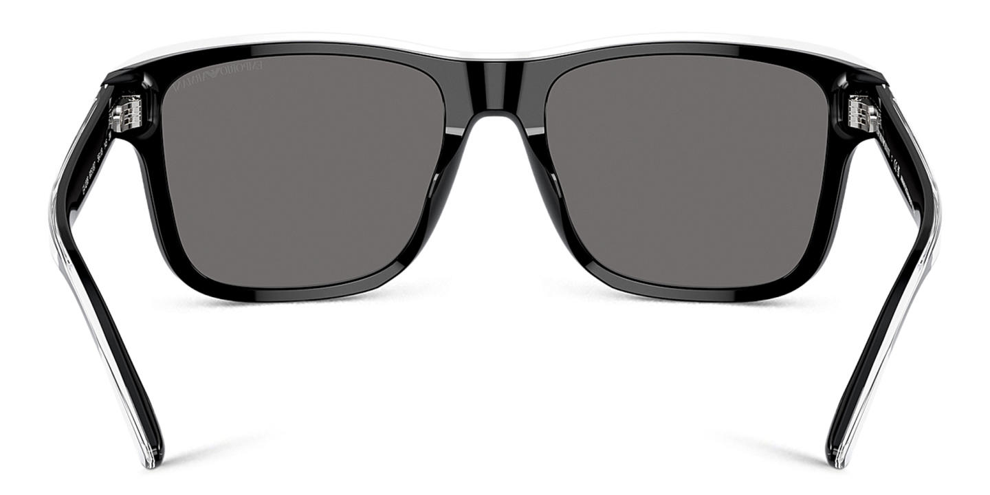 Shop Emporio Armani Pillow Sunglasses in Black online.