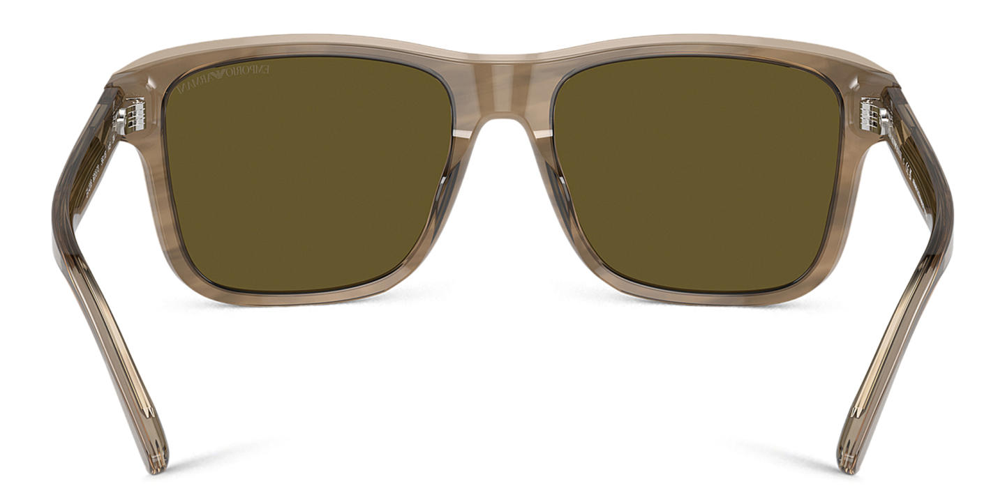 Shop Emporio Armani Pillow Sunglasses in Brown online.