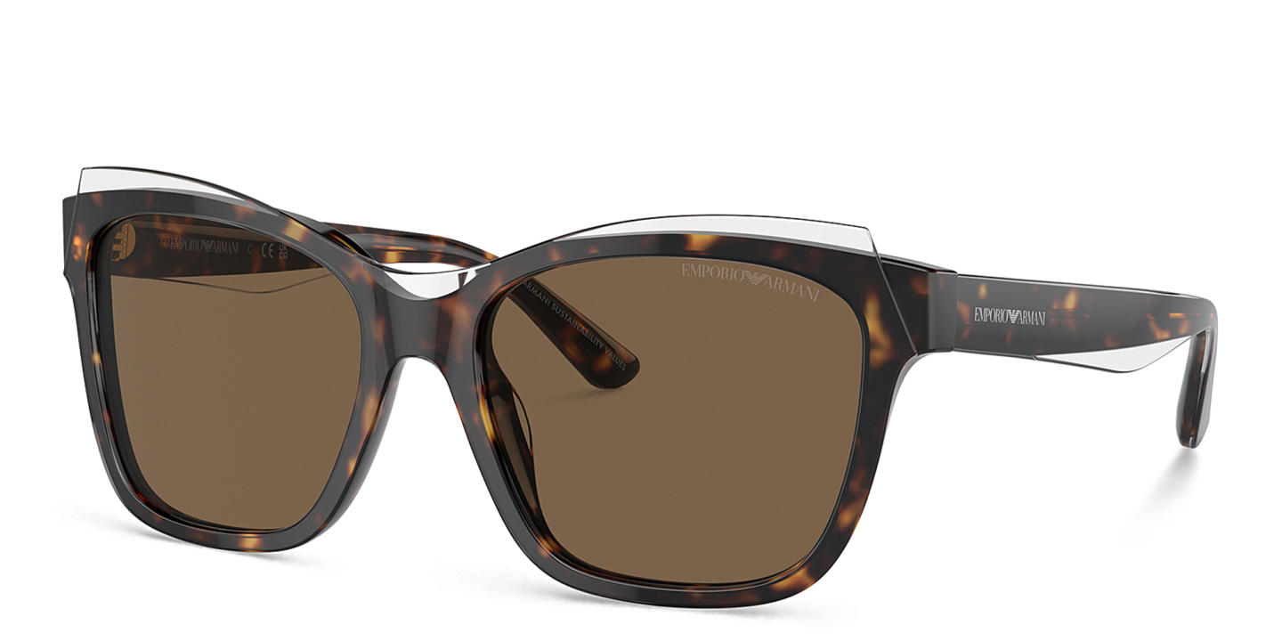 Emporio Armani Square Sunglasses in Havana – Product Photo 1