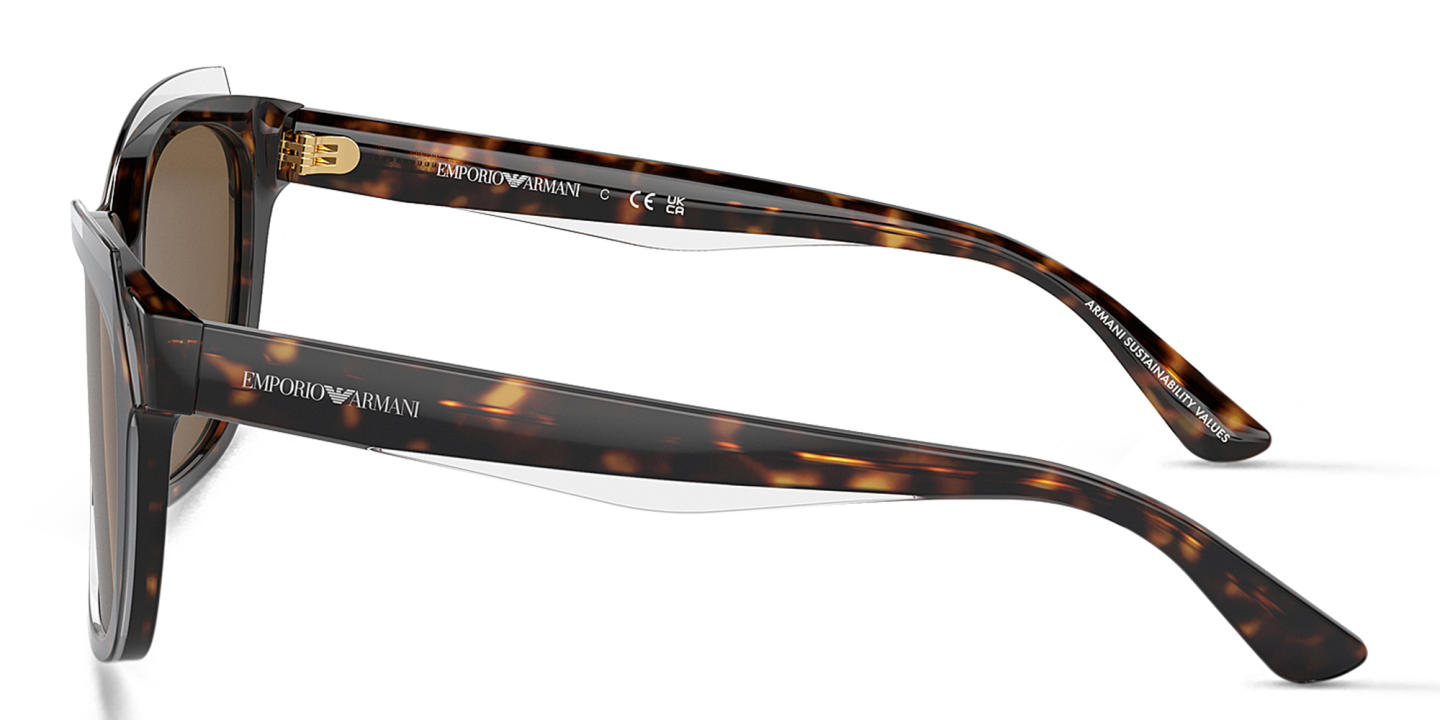 Emporio Armani Square Sunglasses in Havana – Product Photo 2
