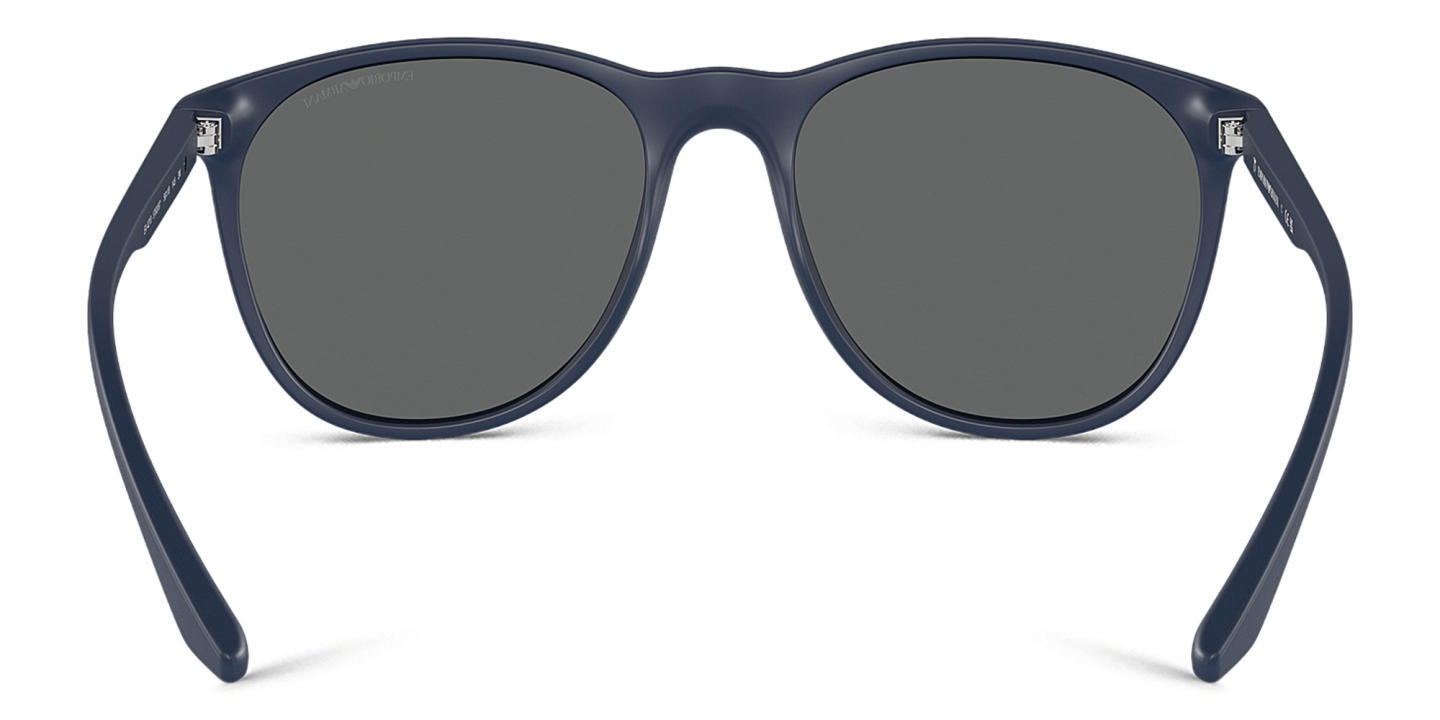 Shop Emporio Armani Panthos Sunglasses in Matte Blue online.