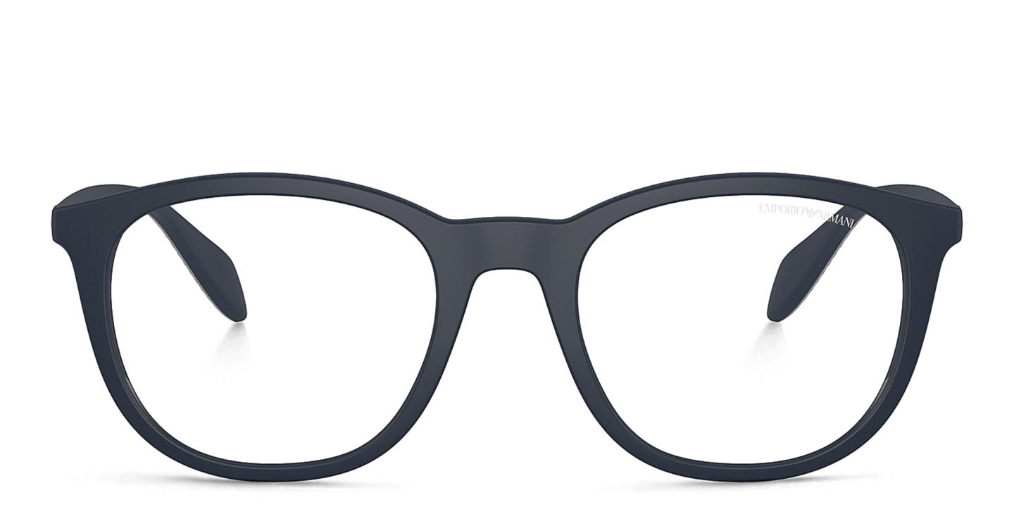 Emporio Armani Round Eyeglasses in Blue – Product Photo 0
