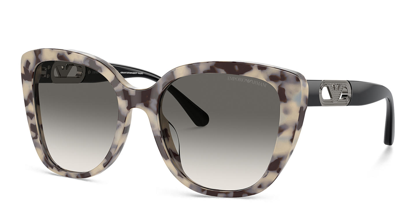 Emporio Armani Cut-out Eagle Logo Butterfly Sunglasses in Havana – Product Photo 1