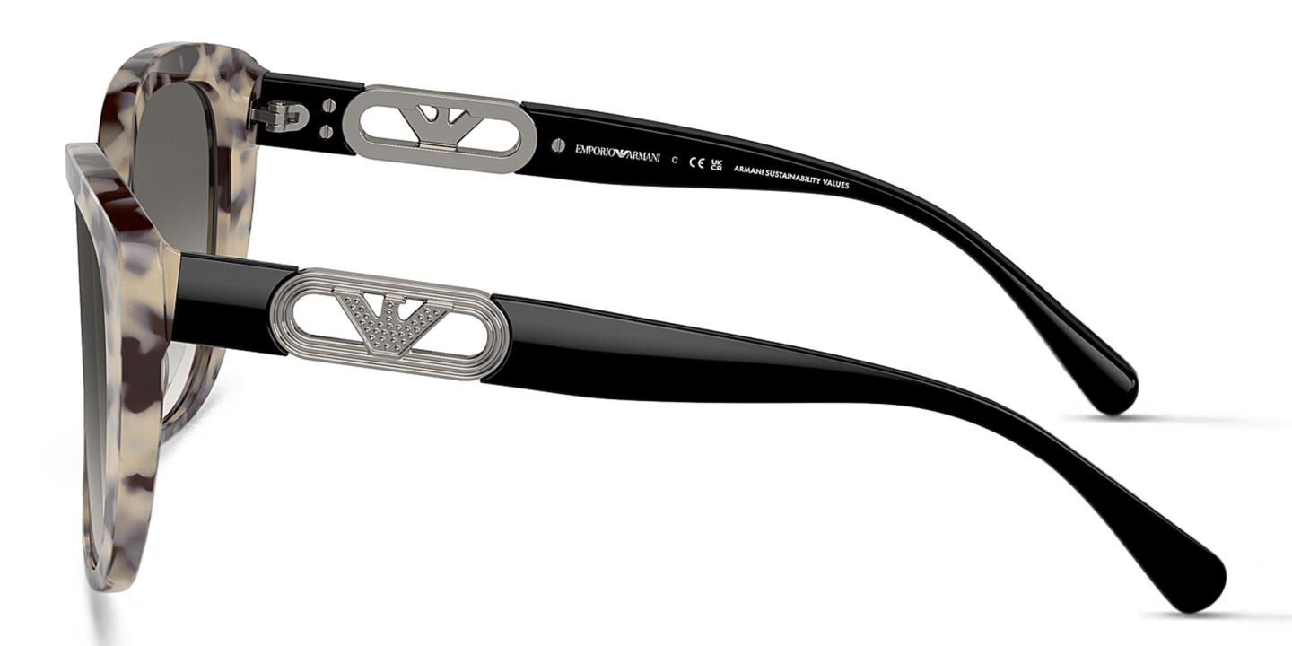 Emporio Armani Cut-out Eagle Logo Butterfly Sunglasses in Havana – Product Photo 2