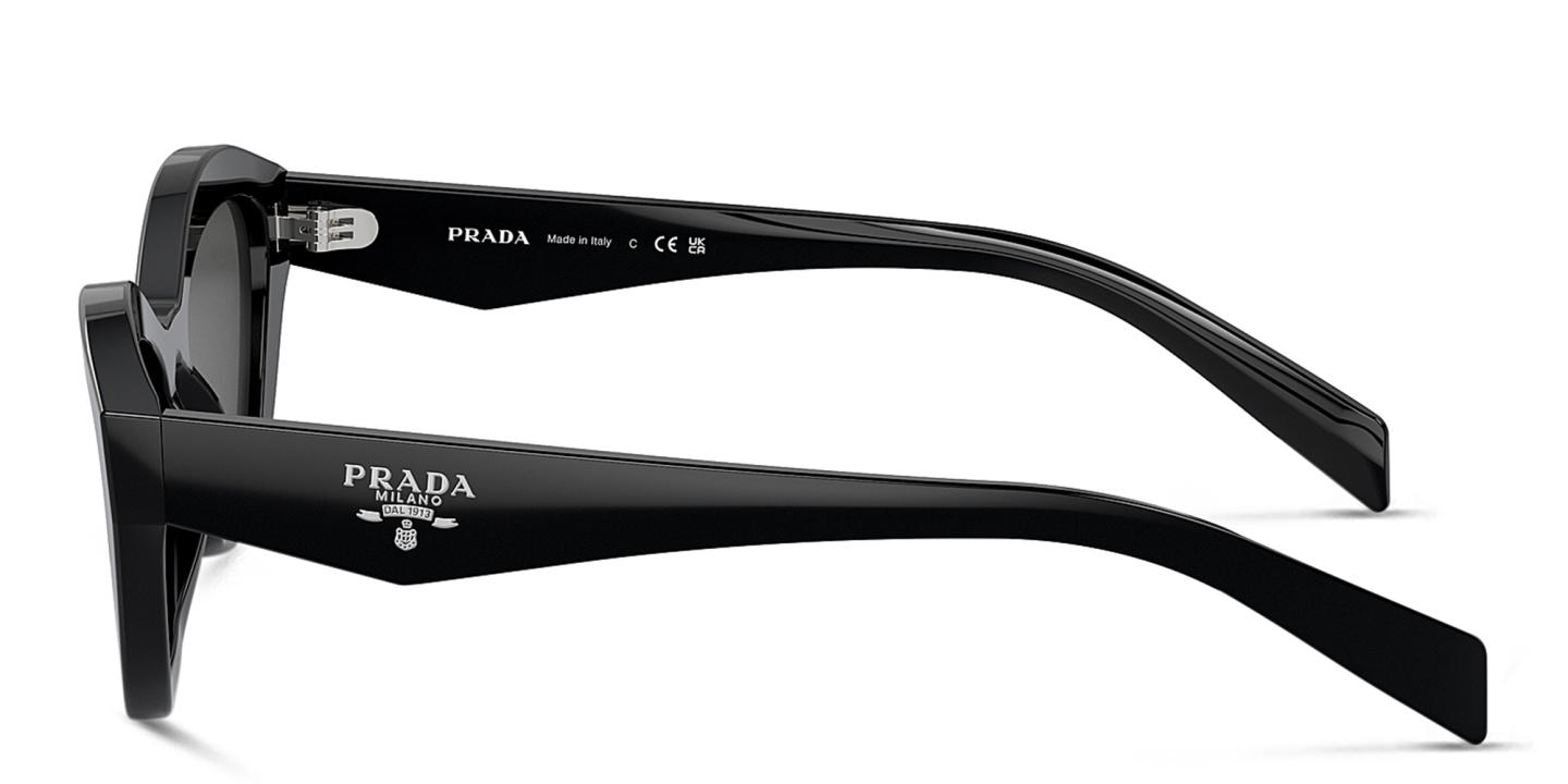 Shop PRADA Butterfly Sunglasses in Black online.