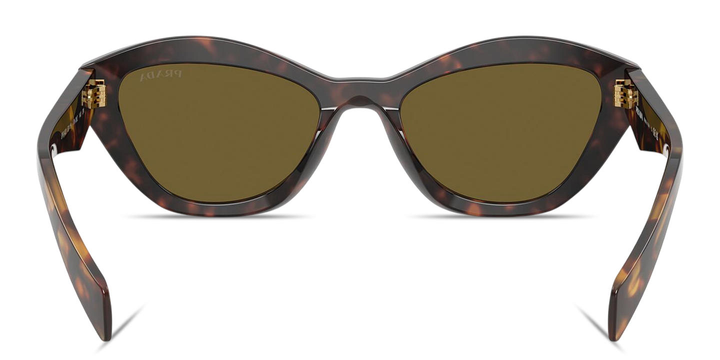 Shop PRADA Logo Print Butterfly Sunglasses in Tortoise online.
