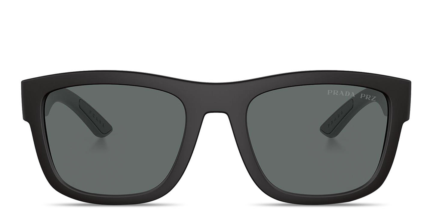 Prada Linea Rossa Logo Lettering Pillow Sunglasses in Black – Product Photo 0