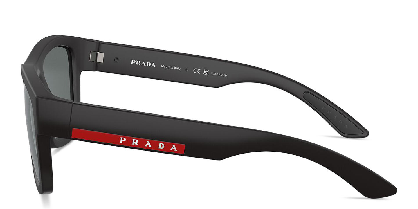 Prada Linea Rossa Logo Lettering Pillow Sunglasses in Black – Product Photo 2