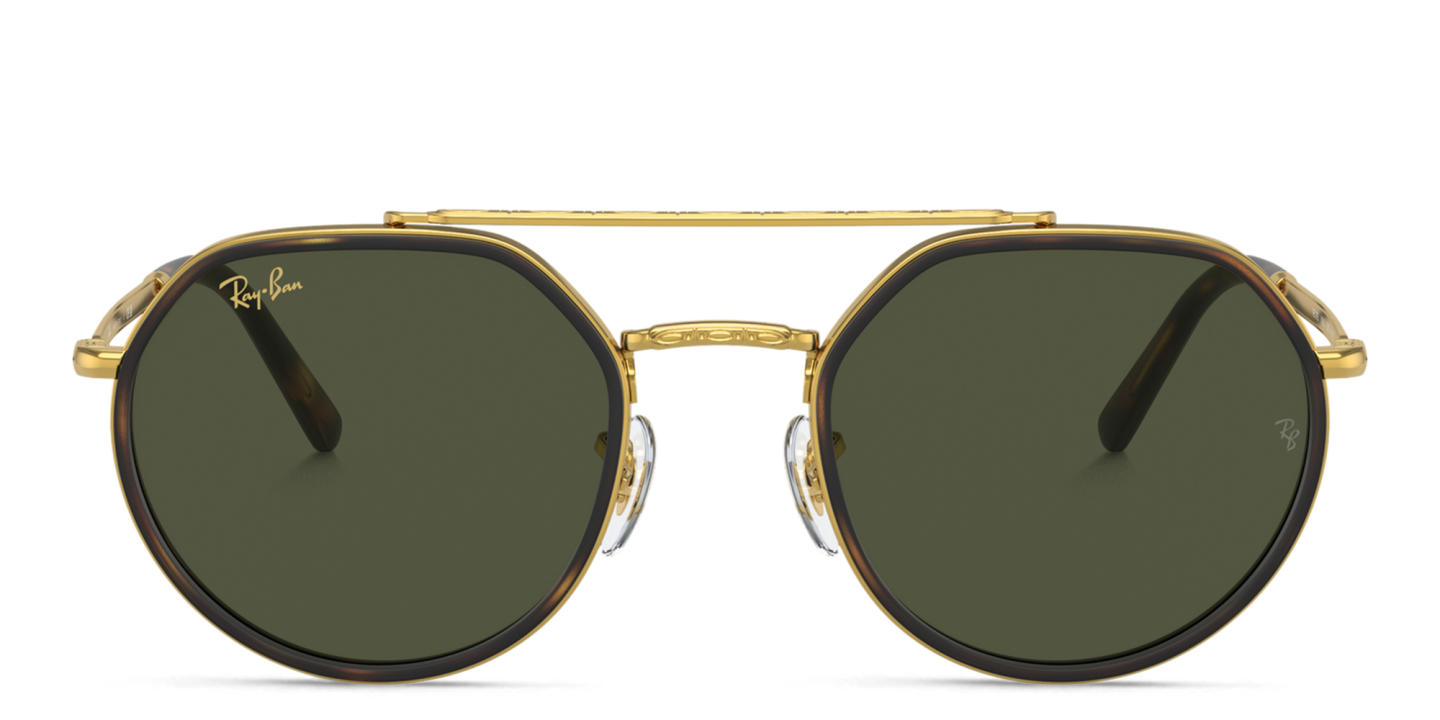 Shop Ray-Ban Unisex Irregular Sunglasses in Legend Gold online.
