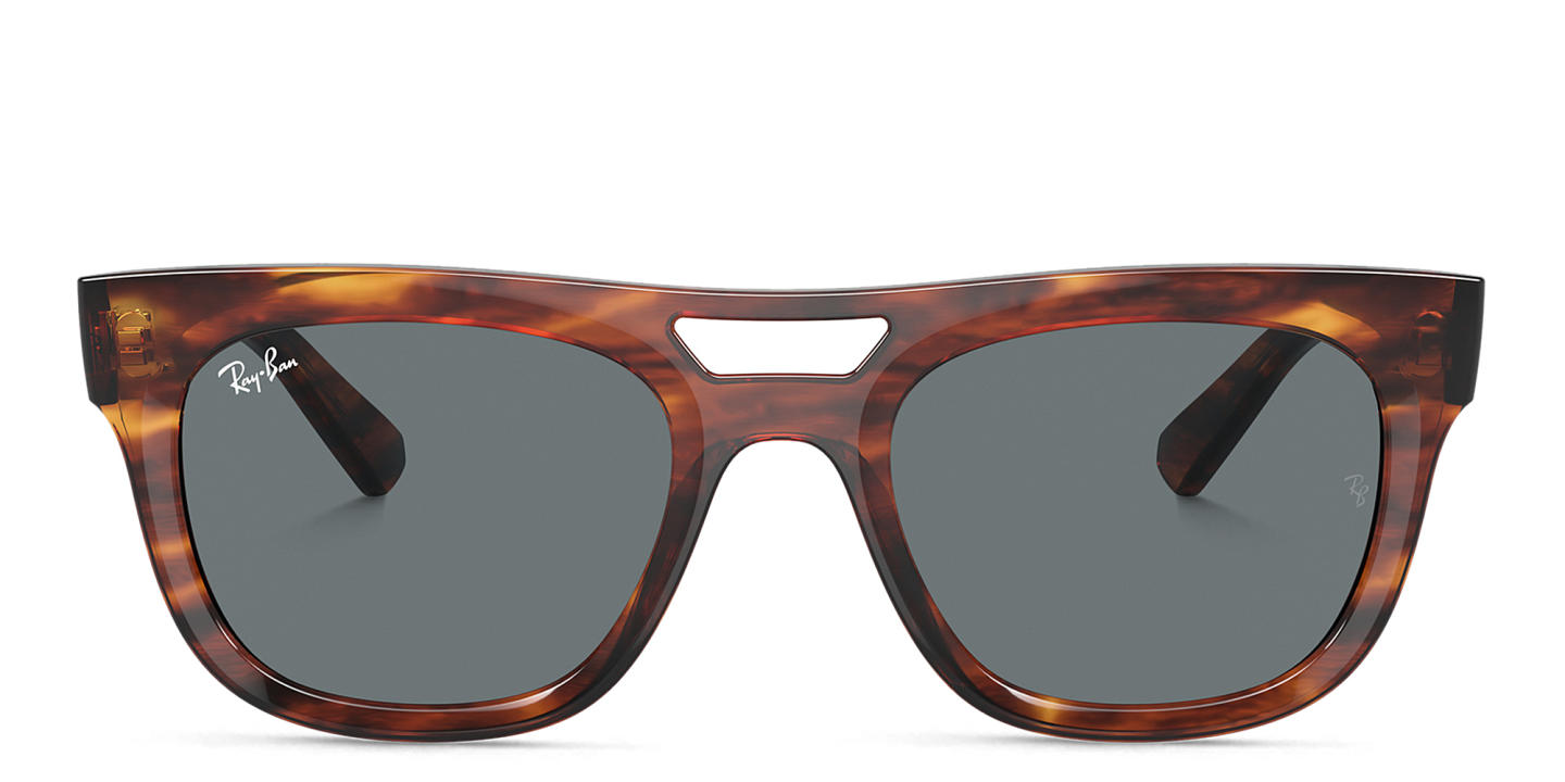 Ray-Ban Phil Unisex Square Sunglasses in Striped Havana – Product Photo 0