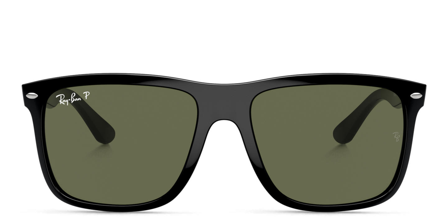 Shop Ray-Ban Boyfriend Two Unisex Square Sunglasses in Black online.