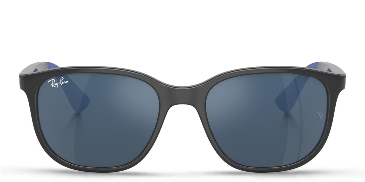 Ray-Ban Junior Kids Square Sunglasses in Grey On Blue – Product Photo 0