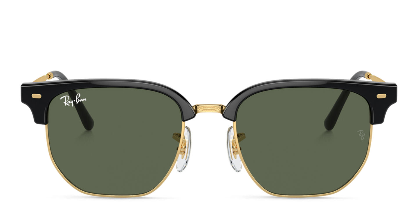 Shop Ray-Ban Junior New Clubmaster Kids Irregular Sunglasses in Black online.