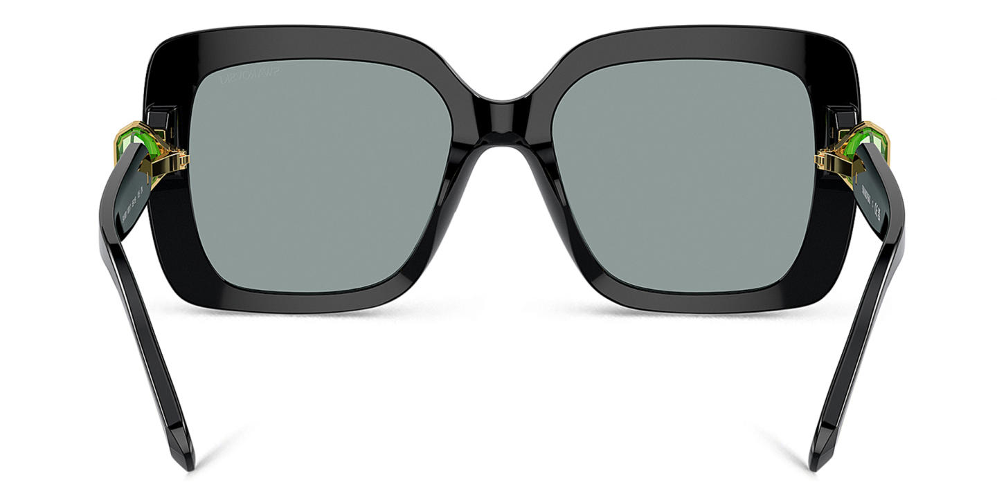 Swarovski Crystal-Embellished Oversized Square Sunglasses in Black – Product Photo 3