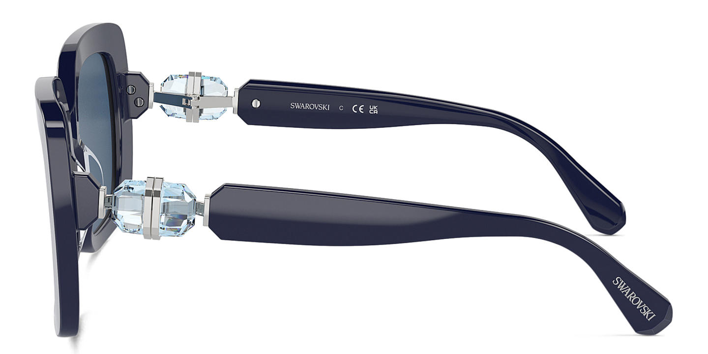 Swarovski Crystal-Embellished Square Sunglasses in Blue – Product Photo 2