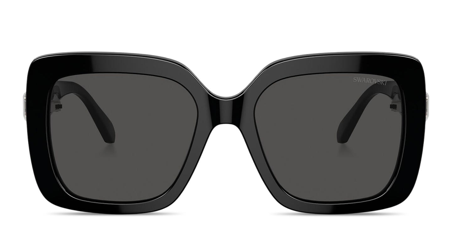 Swarovski Crystal-Embellished Square Sunglasses in Black – Product Photo 0