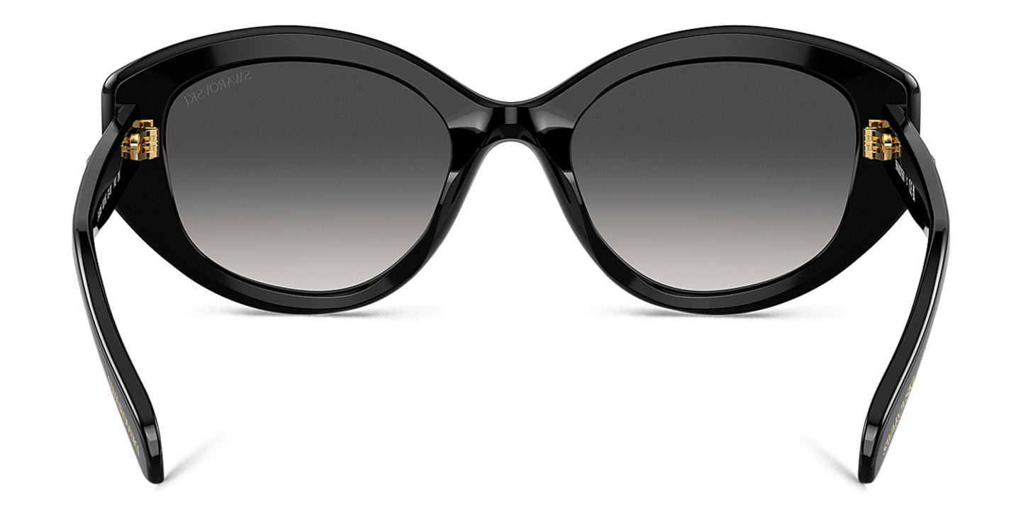 Swarovski Crystal-Embellished Irregular Sunglasses in Black – Product Photo 3