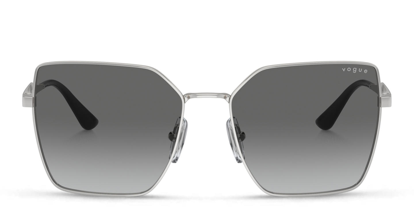 Shop Vogue Eyewear Square Sunglasses in Silver online.