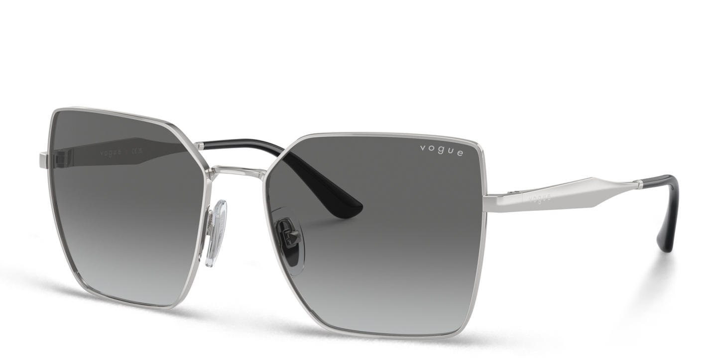 Shop Vogue Eyewear Square Sunglasses in Silver online.
