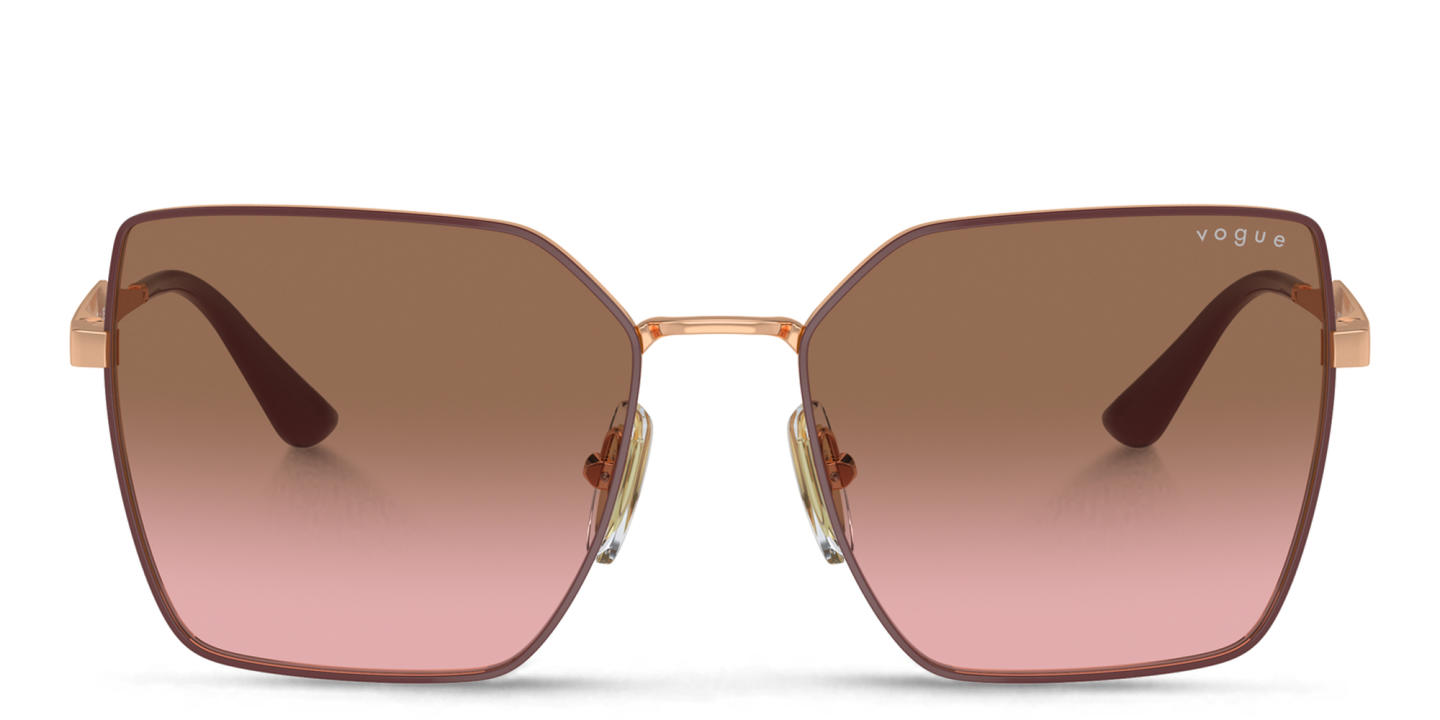 Vogue Eyewear Logo-Engraved Oversized Square Sunglasses in Rose Gold – Product Photo 0