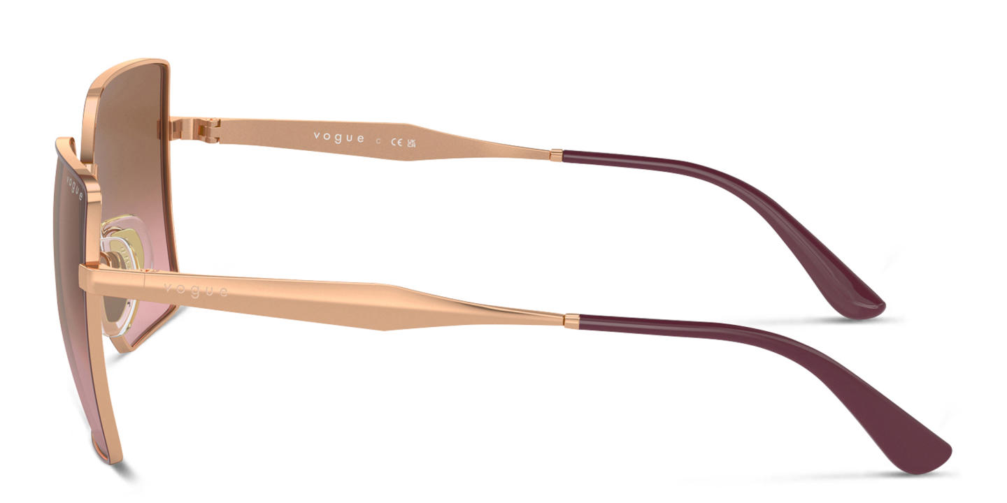 Vogue Eyewear Logo-Engraved Oversized Square Sunglasses in Rose Gold – Product Photo 2