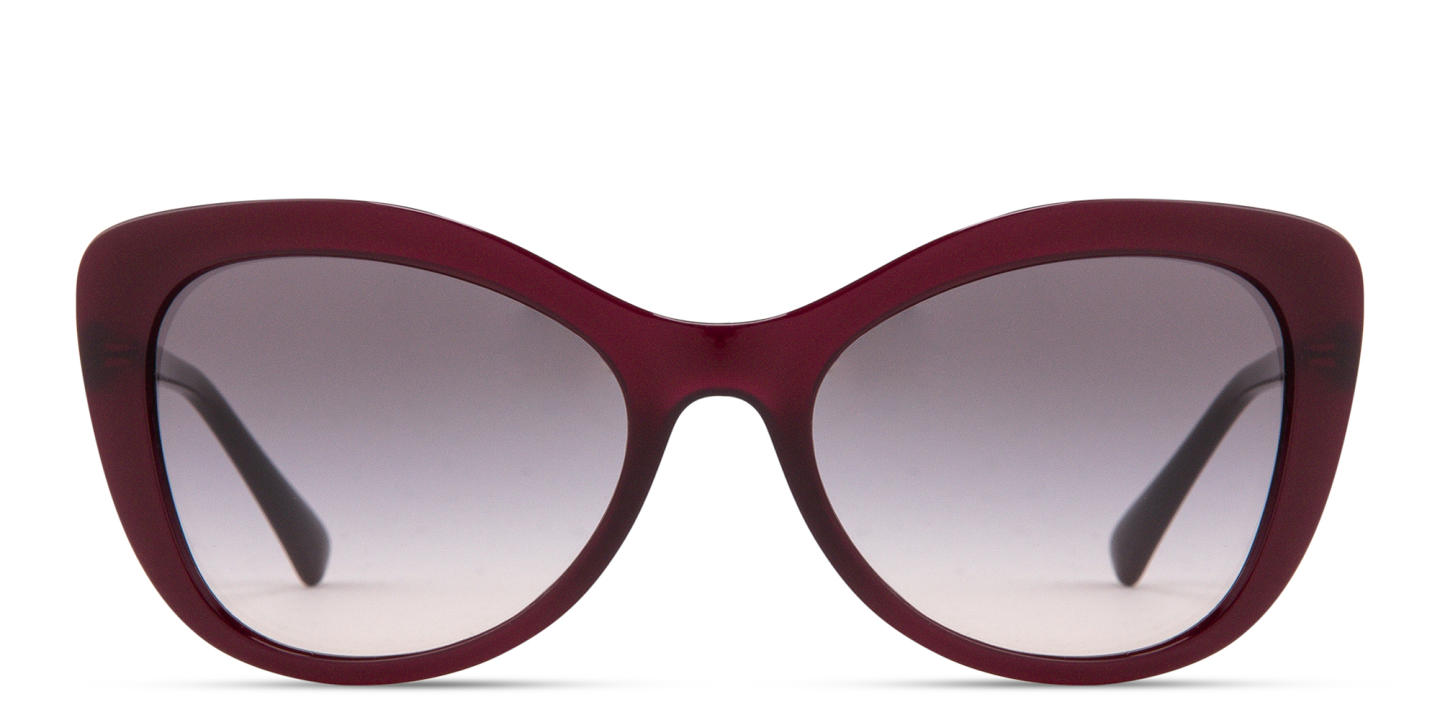 Vogue Eyewear Logo Lettering Cat-Eye Sunglasses in Transparent Cherry – Product Photo 0