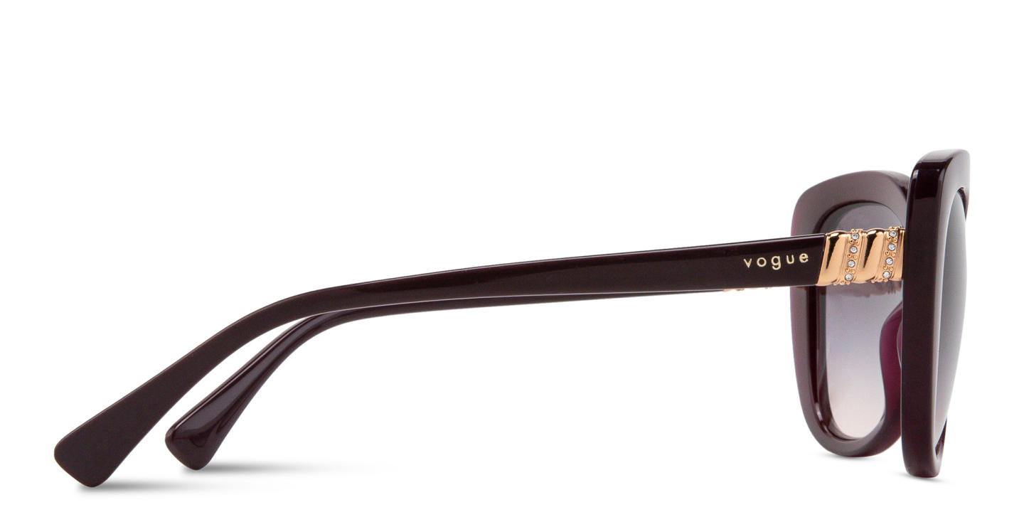 Vogue Eyewear Logo Lettering Cat-Eye Sunglasses in Transparent Cherry – Product Photo 2