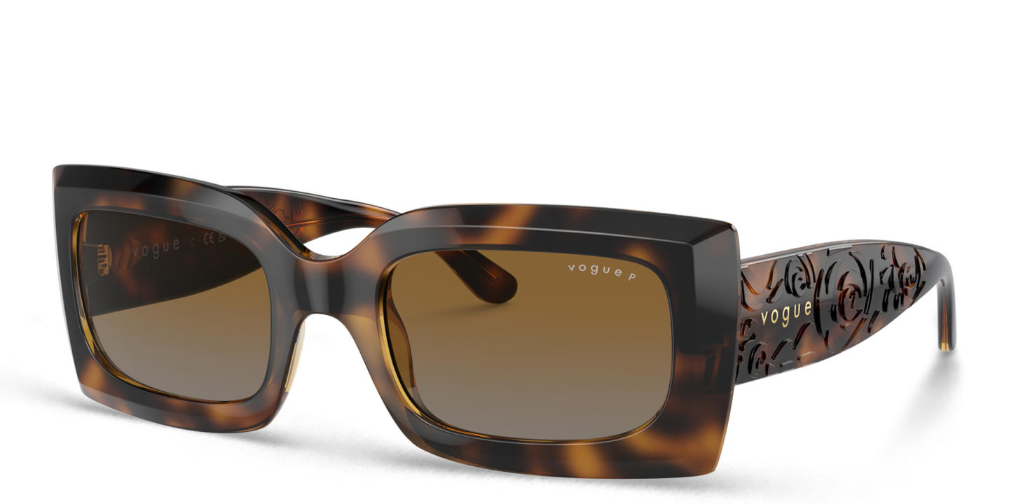 Vogue Eyewear Rectangle Sunglasses in Havana – Product Photo 1
