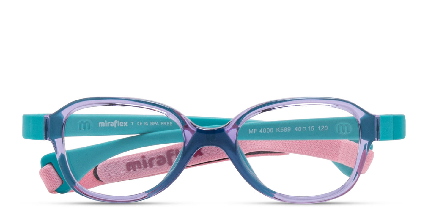 Shop Mira Flex Flexible & Safe Kids Irregular Eyeglasses in Crystal online.