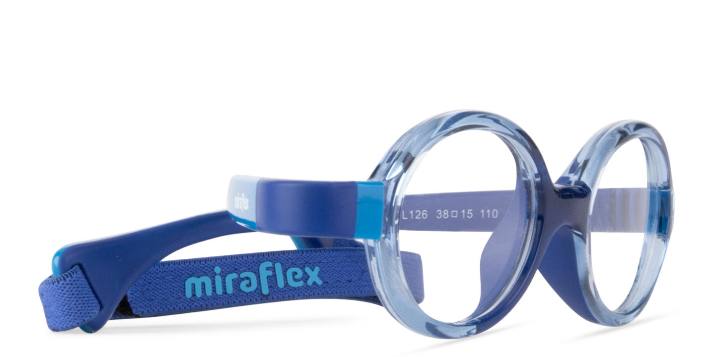Mira Flex Kids Oval Eyeglasses in Blue – Product Photo 1
