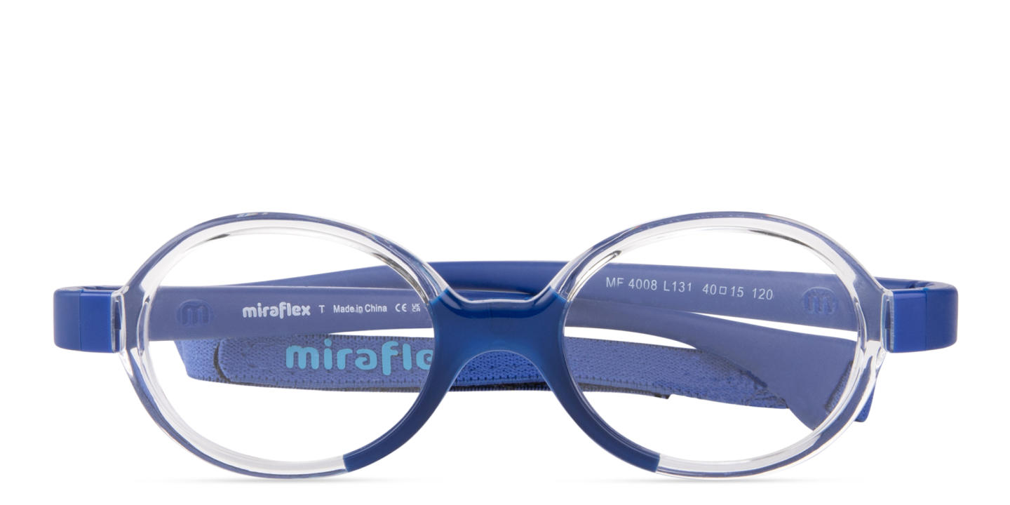 Mira Flex Logo Kids Oval Eyeglasses in Clear – Product Photo 0