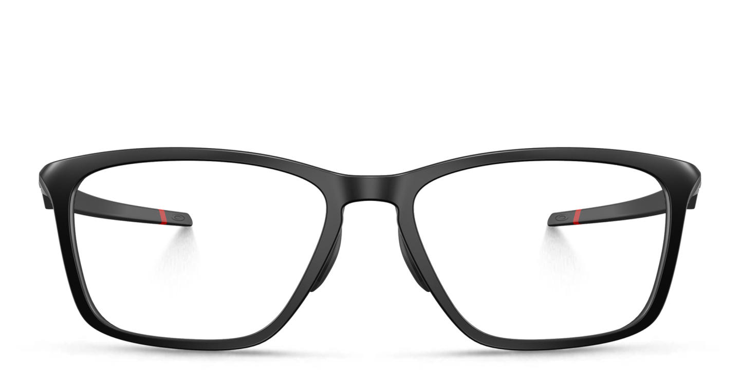 Shop Oakley Rectangle Eyeglasses in Black online.