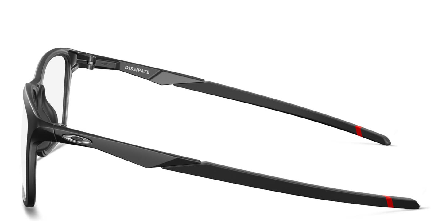 Shop Oakley Rectangle Eyeglasses in Black online.