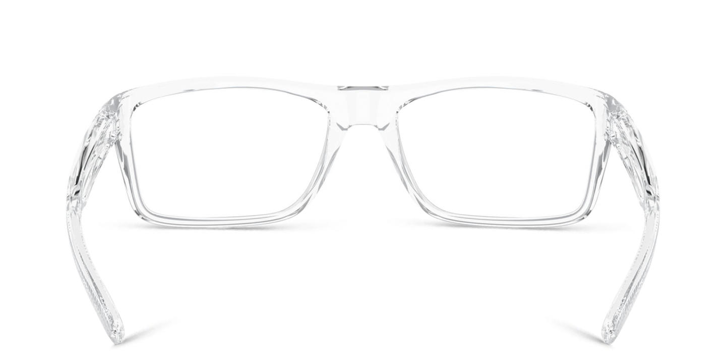Shop Oakley Wide Rectangle Eyeglasses in Polished Clear online.