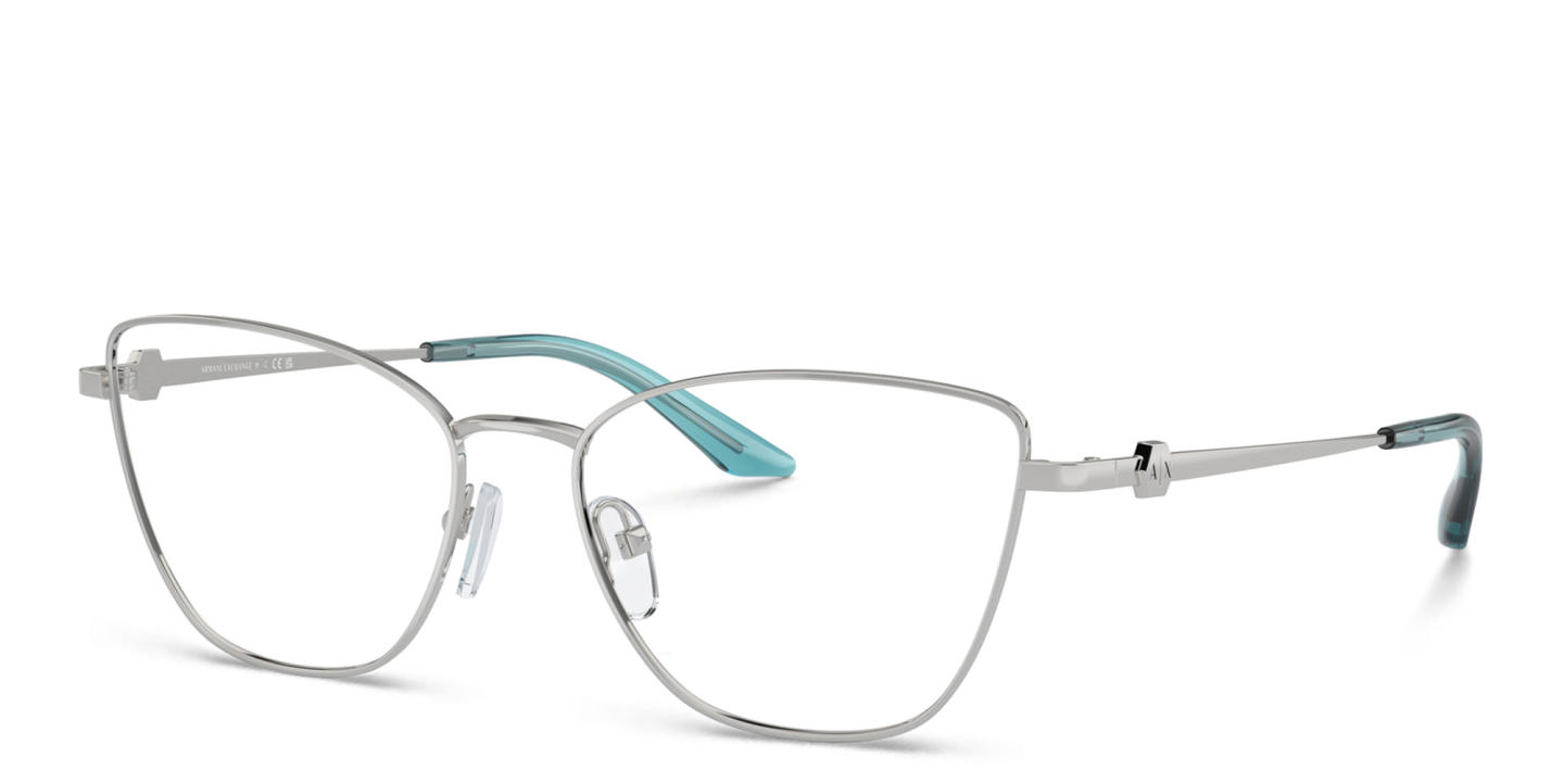 Armani Exchange Cat-Eye Eyeglasses in Silver – Product Photo 1