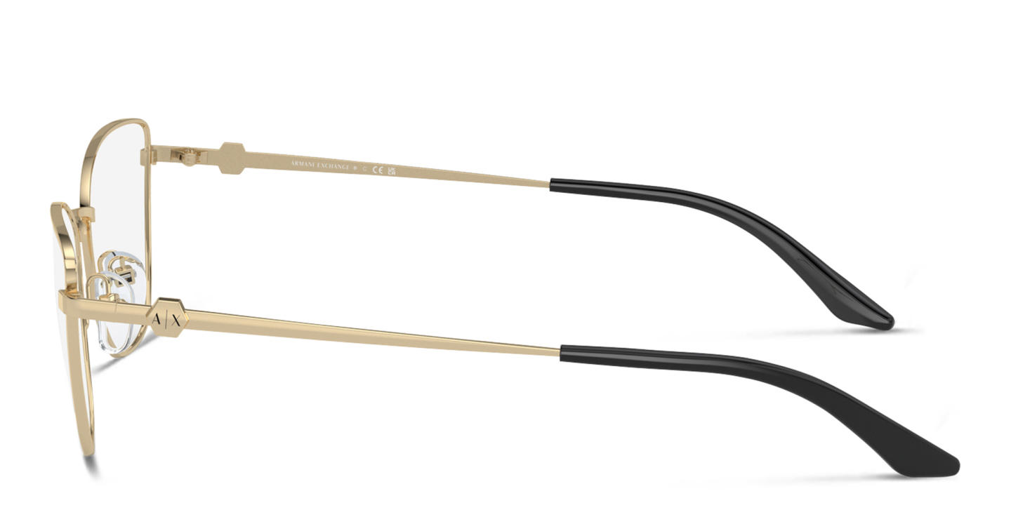 Armani Exchange A|X Logo Cat-Eye Eyeglasses in Gold – Product Photo 2