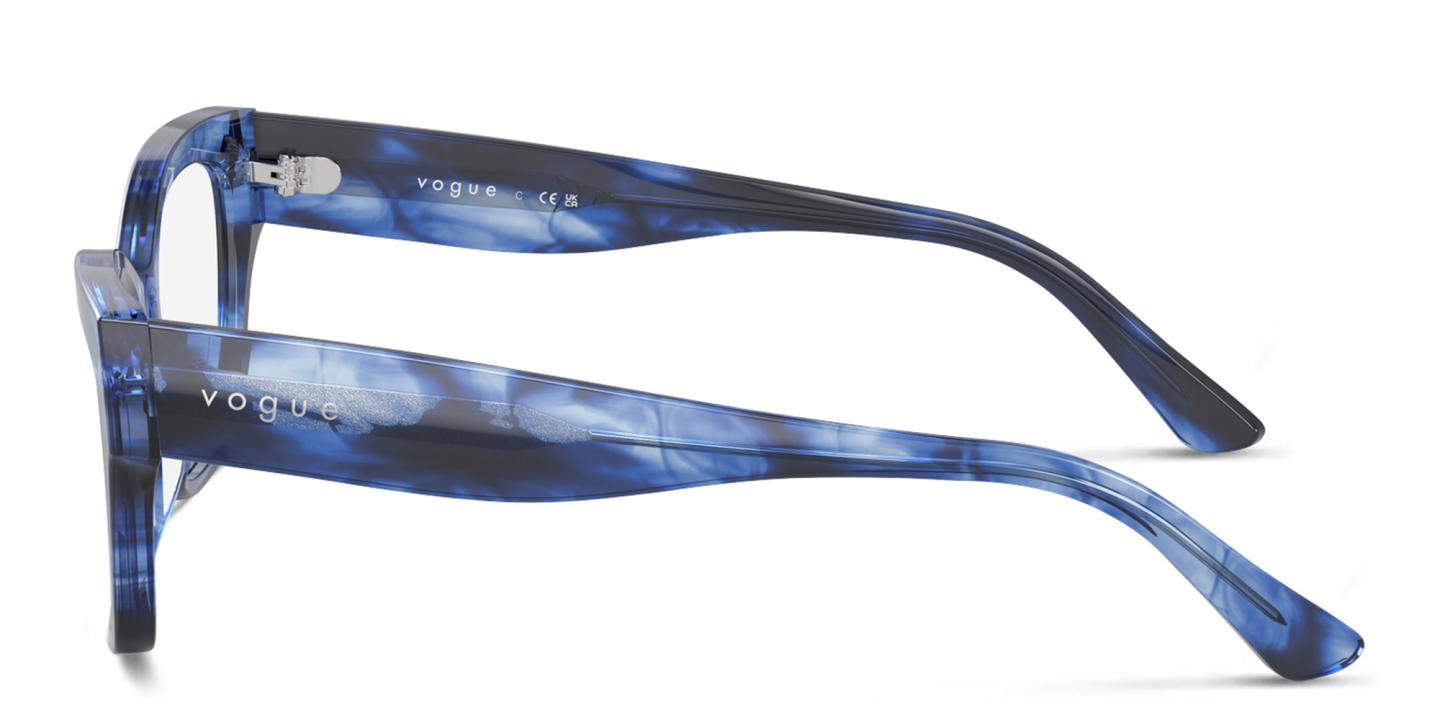 Shop Vogue Eyewear Cat-Eye Eyeglasses in Blue online.