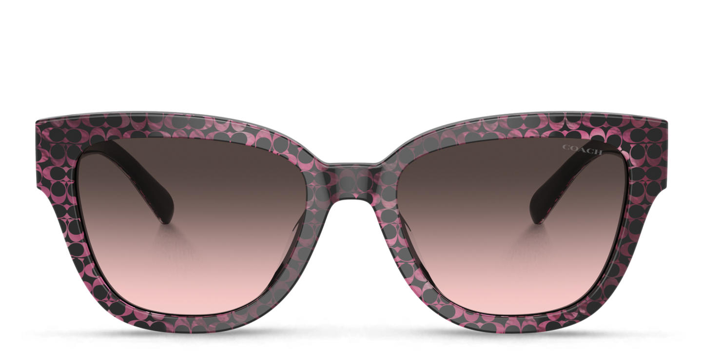 Coach Logo Signature Butterfly Sunglasses in Pink Havana on Black – Product Photo 0
