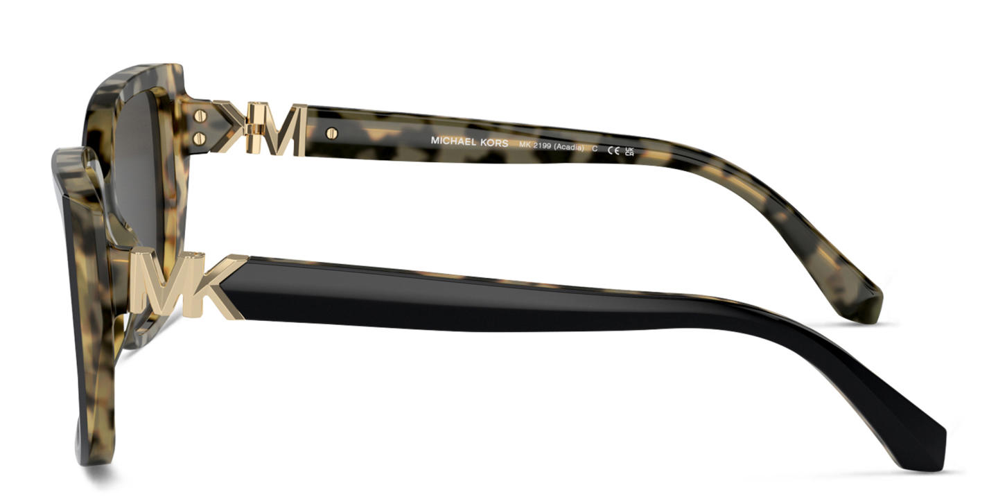 Shop Michael Kors Rectangle Sunglasses in Black & Tortoise online.