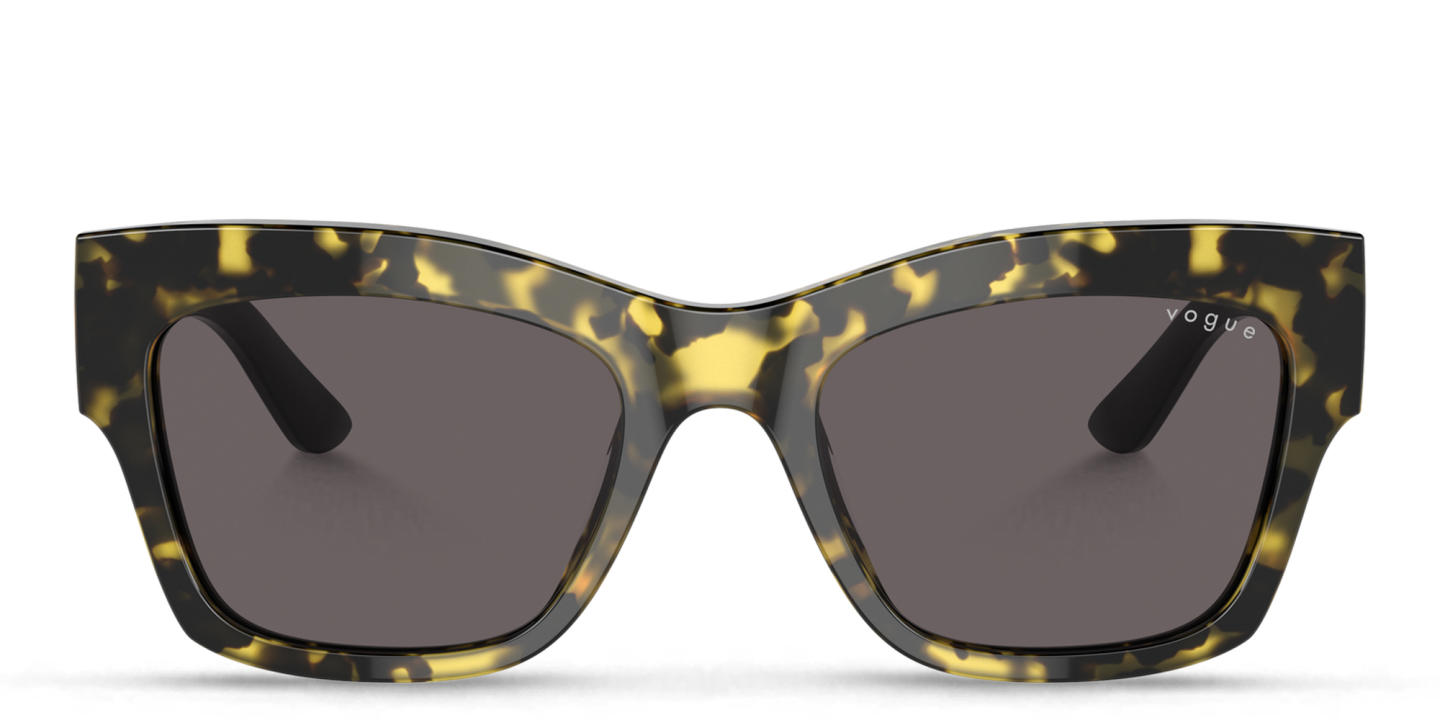 Shop Vogue Eyewear Square Sunglasses in Yellow online.