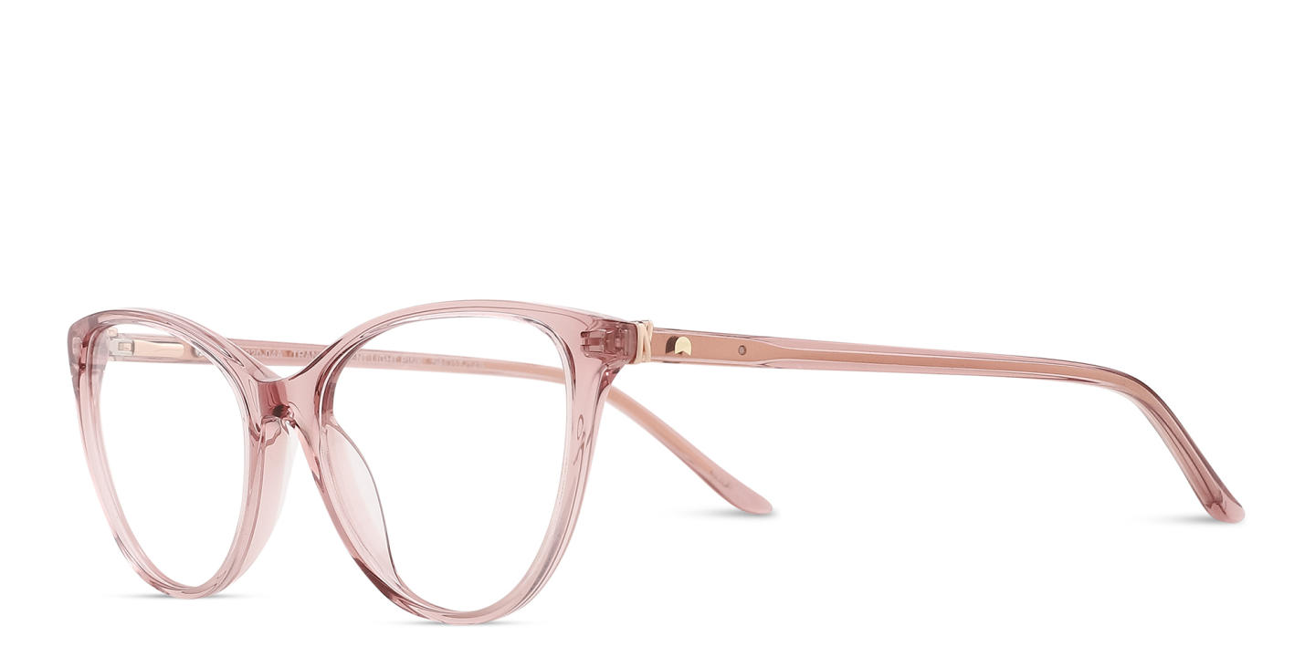 TRICE Logo Cat-Eye Eyeglasses in Transparent Light Pink – Product Photo 1