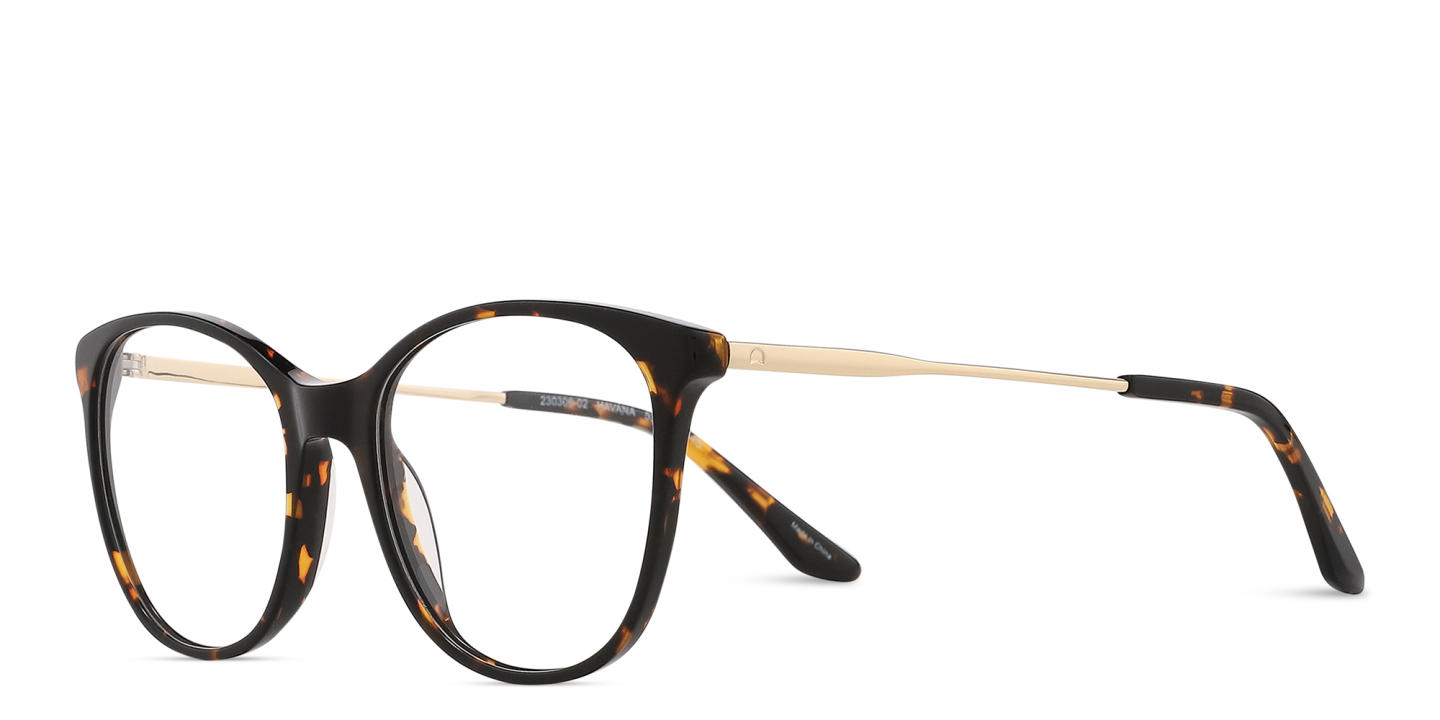 TRICE Logo Cat-Eye Eyeglasses in Havana – Product Photo 1