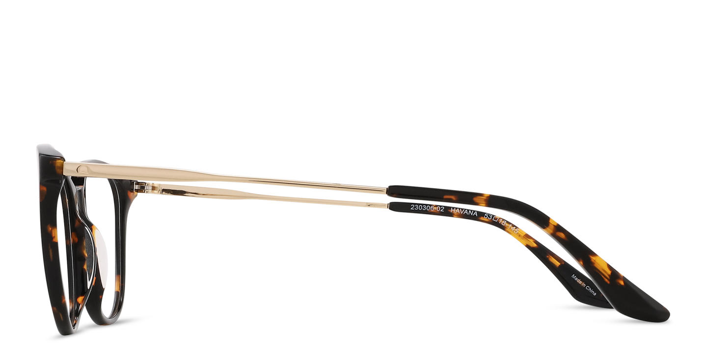 TRICE Logo Cat-Eye Eyeglasses in Havana – Product Photo 2