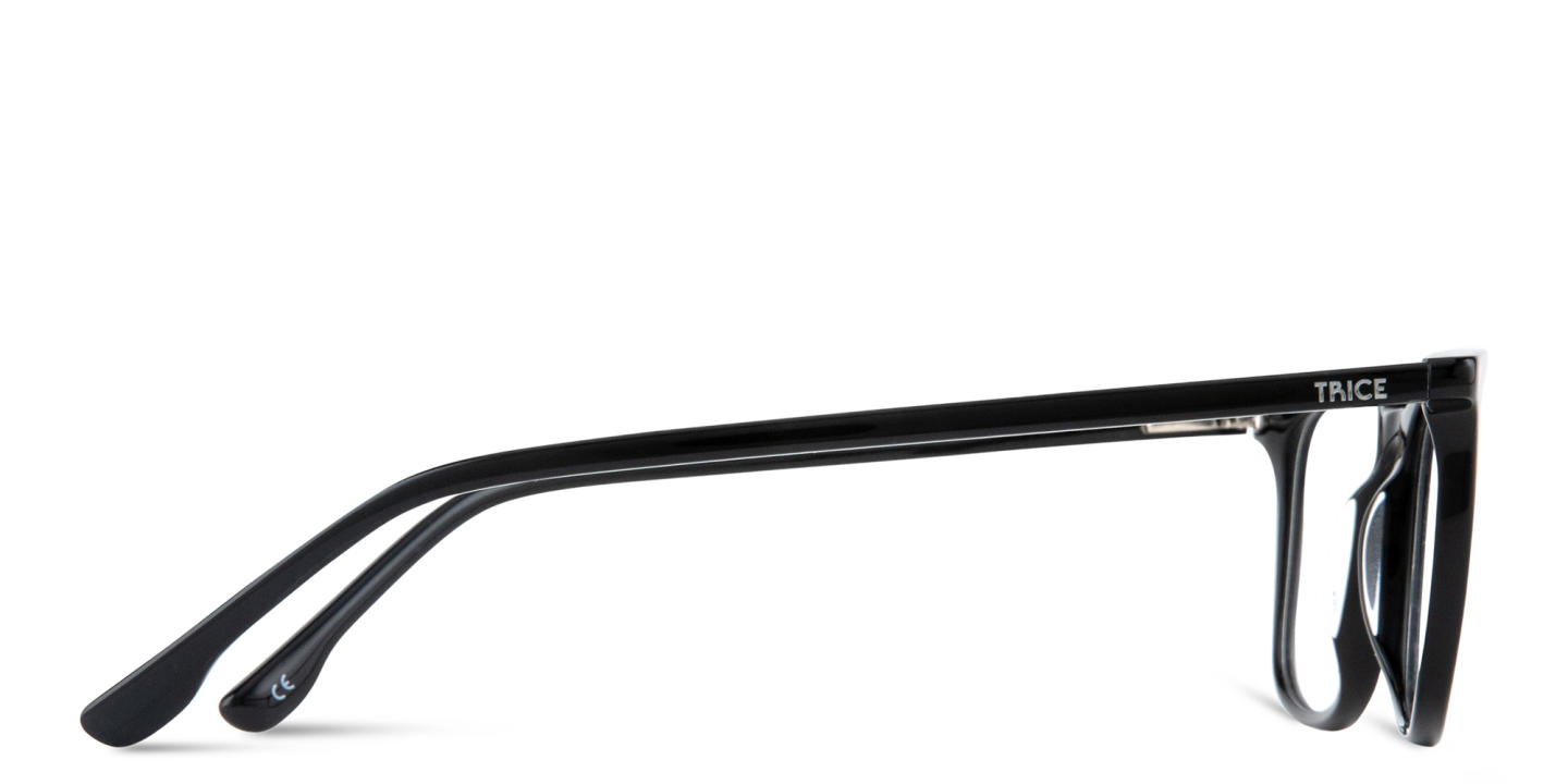 Shop TRICE Logo Unisex Square Eyeglasses in Black online.