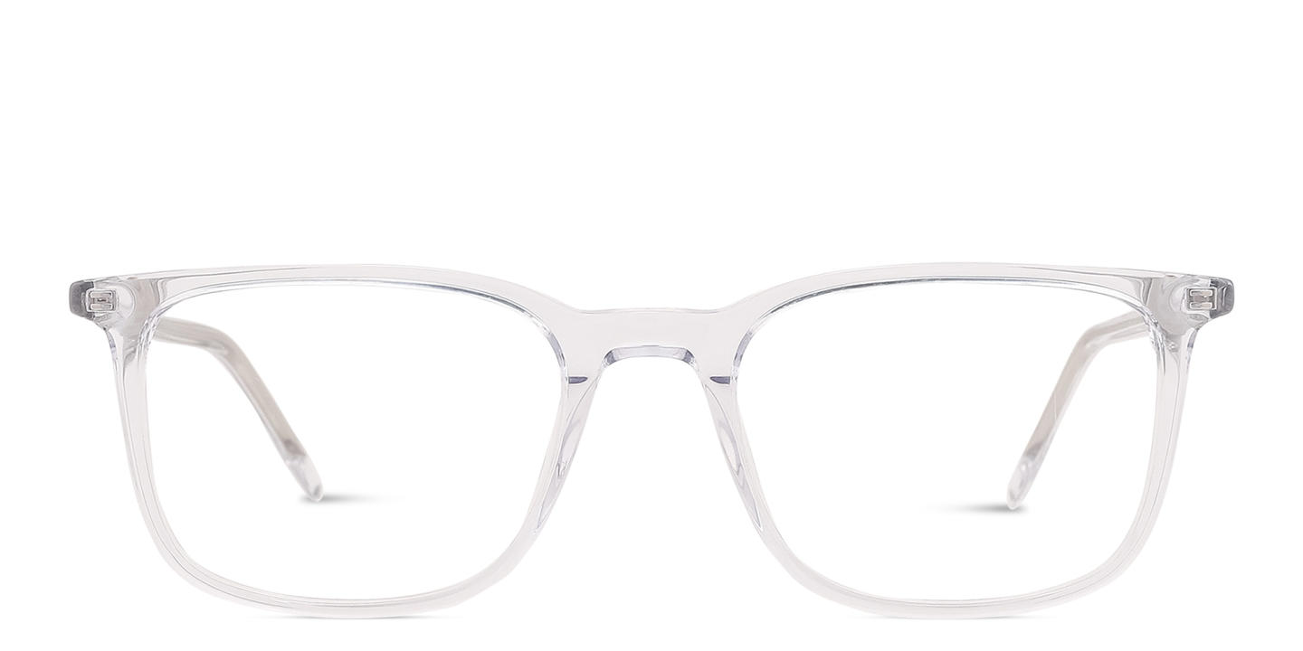 Shop TRICE Logo Unisex Square Eyeglasses in Crystal online.